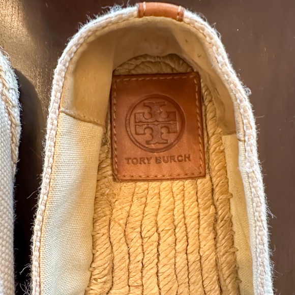 Tory Burch Canvas & Jute Espadrilles - Cream, Neutral - sz 7 - Lightly Worn - Picture 4 of 9